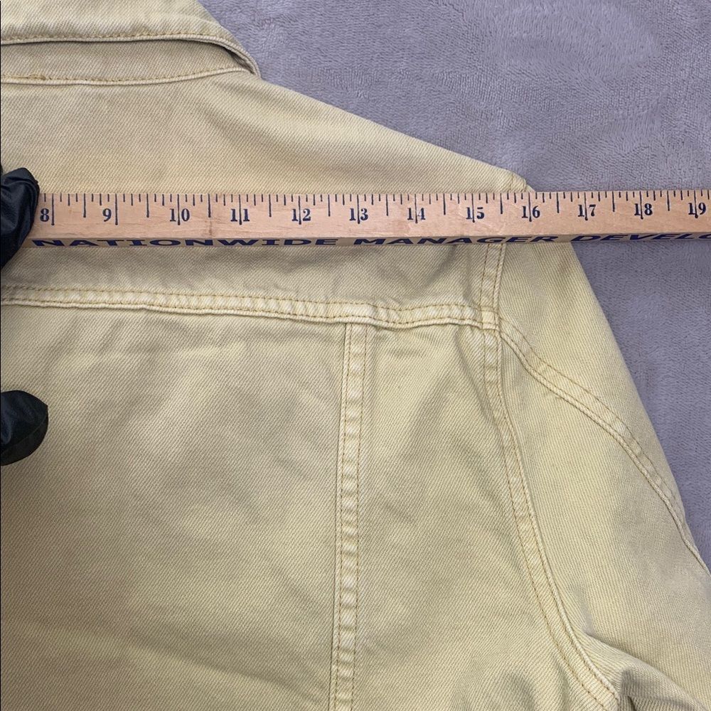 FREE PEOPLE | MEDIUM Women DENIM JACKET | YELLOW GOLDEN - Picture 15 of 16